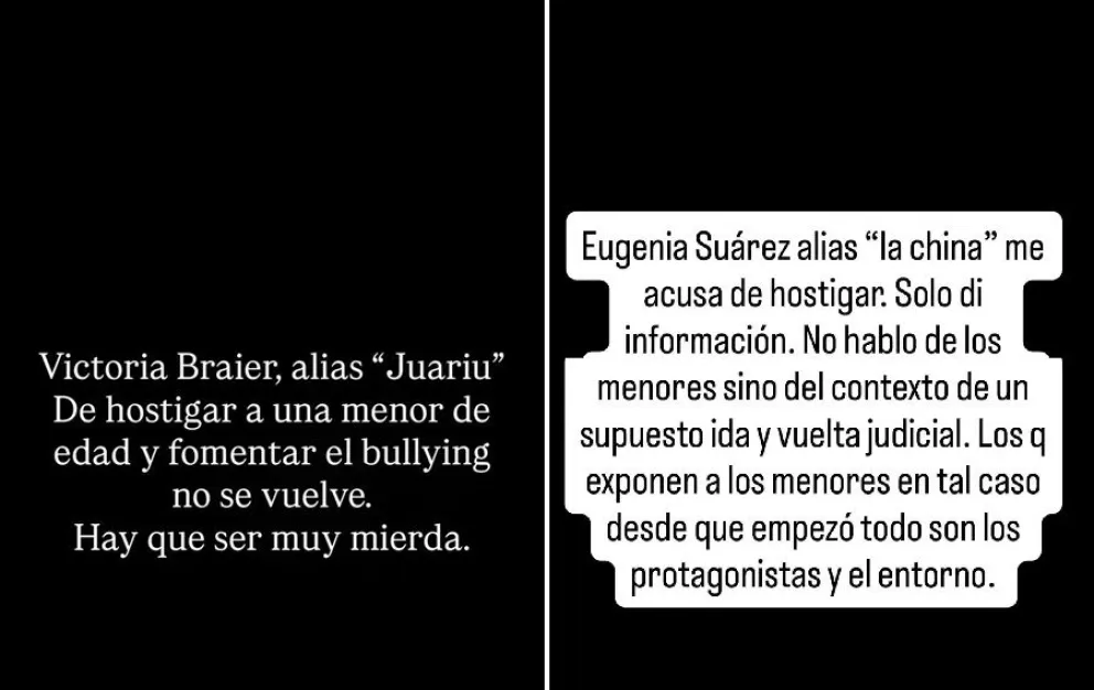 El cruce entre la China y Juariu en redes sociales