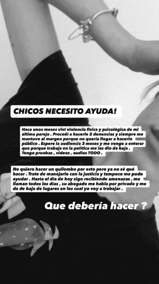 Camila Lattanzio pidi&oacute; ayuda a sus seguidores para afrontar su situaci&oacute;n
