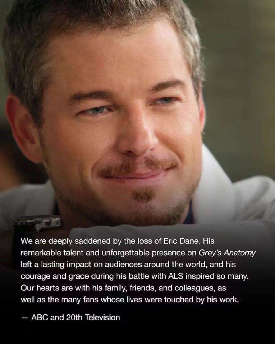 Muri&oacute; Eric Dane protagonista de Grey's Anatomy a los 53 a&ntilde;os