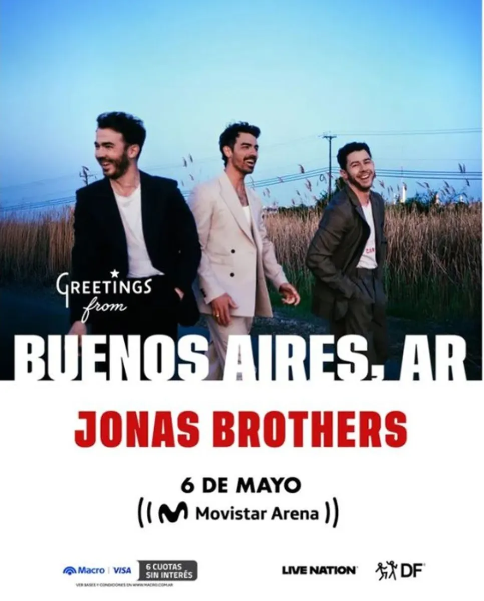 Los Jonas Brothers regresan a Argentina con su nueva gira mundial