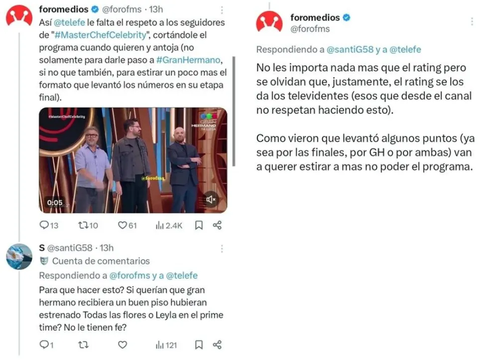 Publico enojado con MasterChef Celebrity 