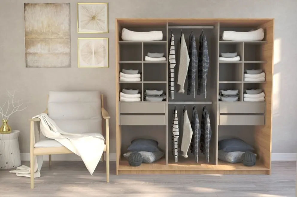 Tendencia de placares sin puertas en tu dormitorio