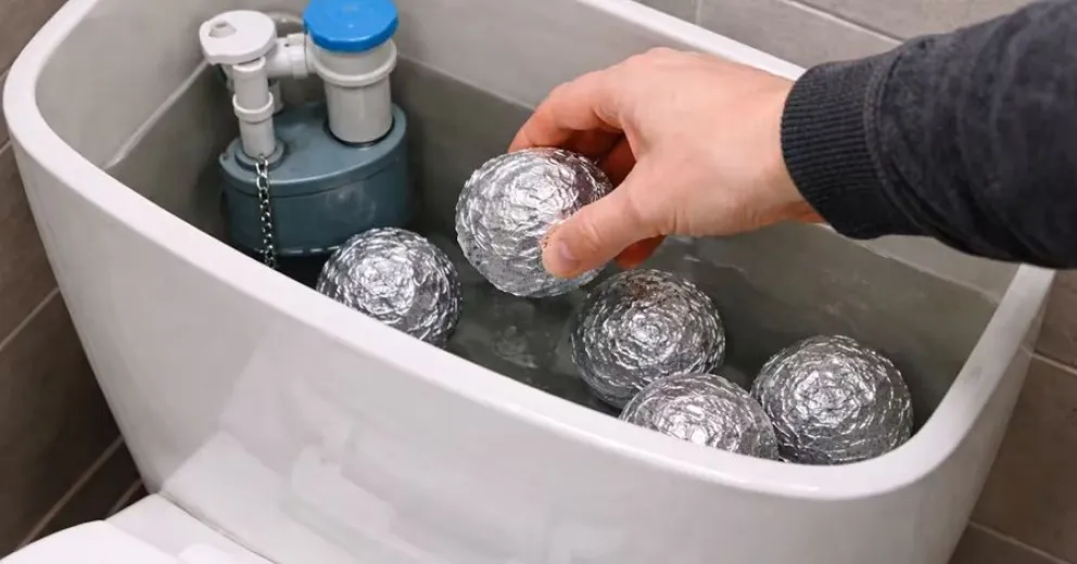 El truco para limpiar tu inodoro con papel de aluminio