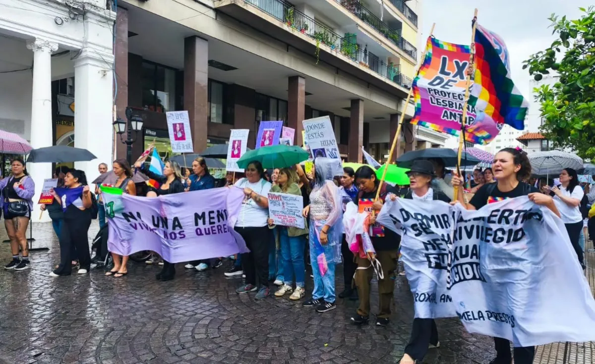 Bajo la lluvia, organizaciones feministas realizaron la marcha del 8M ...