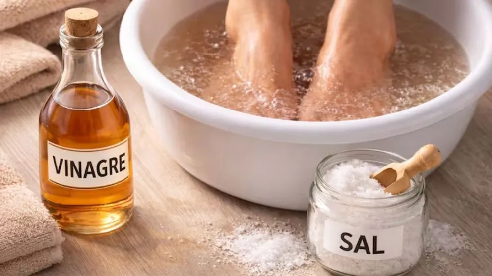El truco con sal y vinagre para tener unos pies saludables