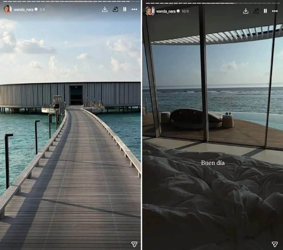 Wanda Nara en Maldivas rodeada de lujos, cu&aacute;nto cuesta el resort junto a Migueles