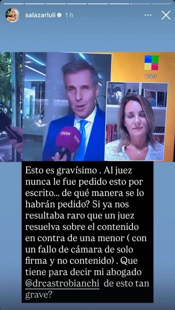 Luciana Salazar estall&oacute; contra el fallo que favorece a Mart&iacute;n Redrado