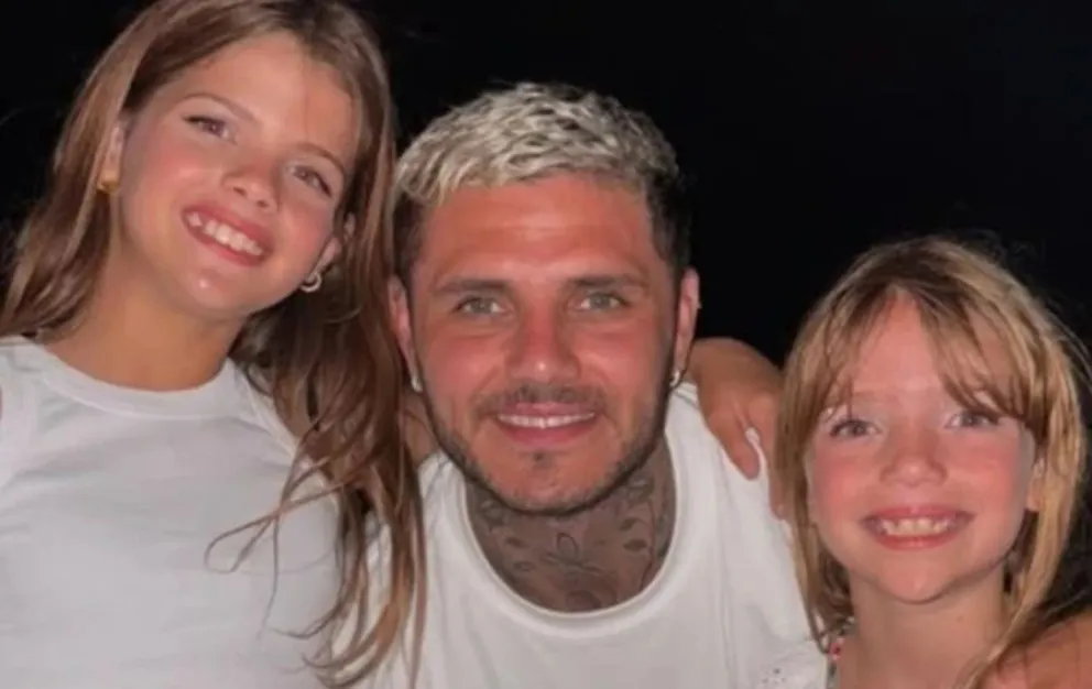 Mientras Wanda Nara está en Maldivas sus hijas tuvieron un gesto contra Mauro Icardi