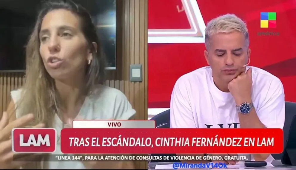 Cinthia Fern&aacute;ndez fue despedida del programa de Moria Cas&aacute;n