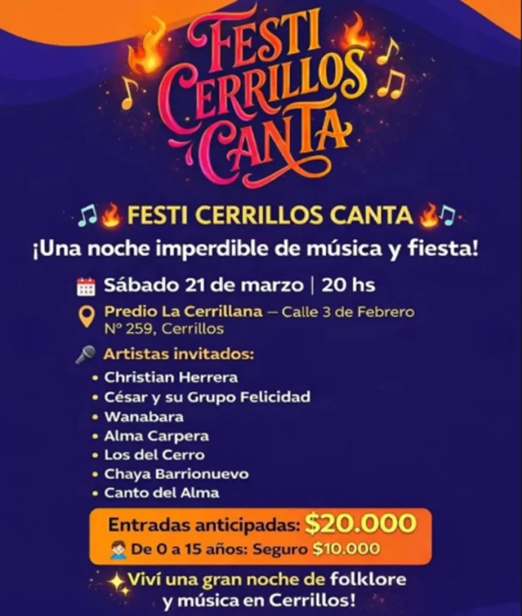 Festival Cerrillos Canta hoy s&aacute;bado