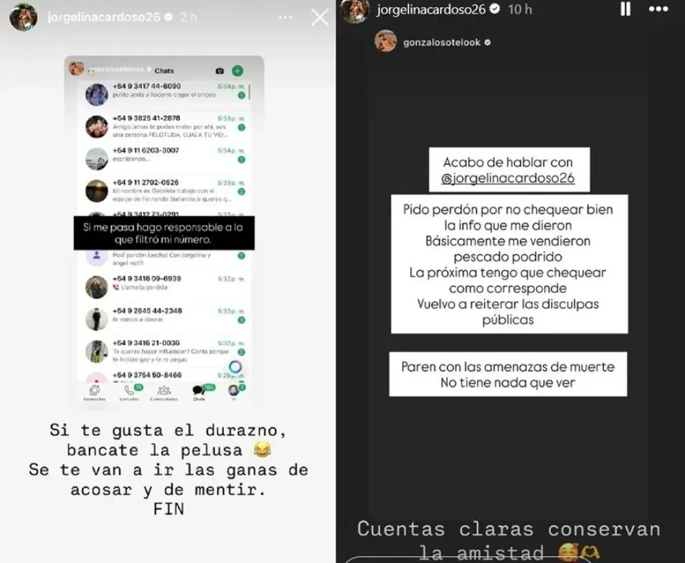 Rumores infidelidad de &Aacute;ngel Di Mar&iacute;a y Jorgelina Cardoso furiosa 