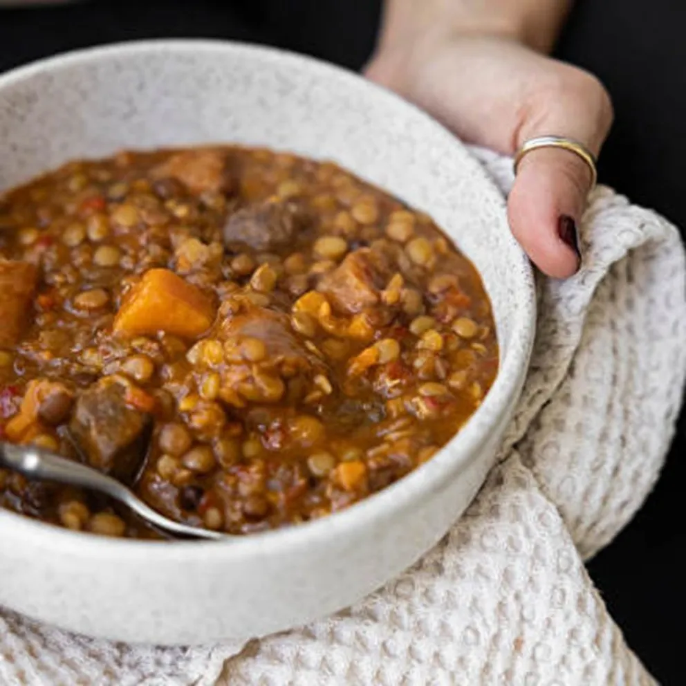Receta de guiso de lentejas en 30 minutos