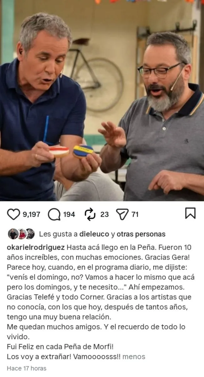 Otra baja en la Pe&ntilde;a de Morfi