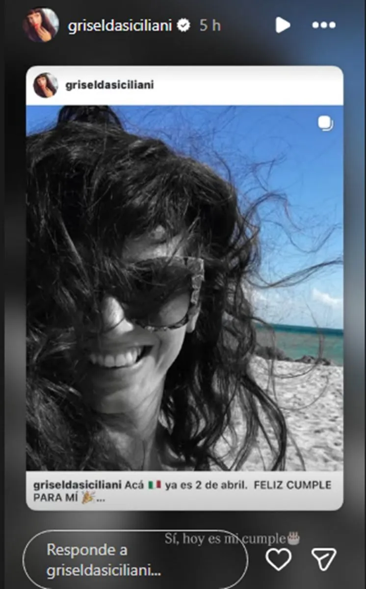 Griselda Siciliani festejo de cumplea&ntilde;os en Italia acompa&ntilde;ada