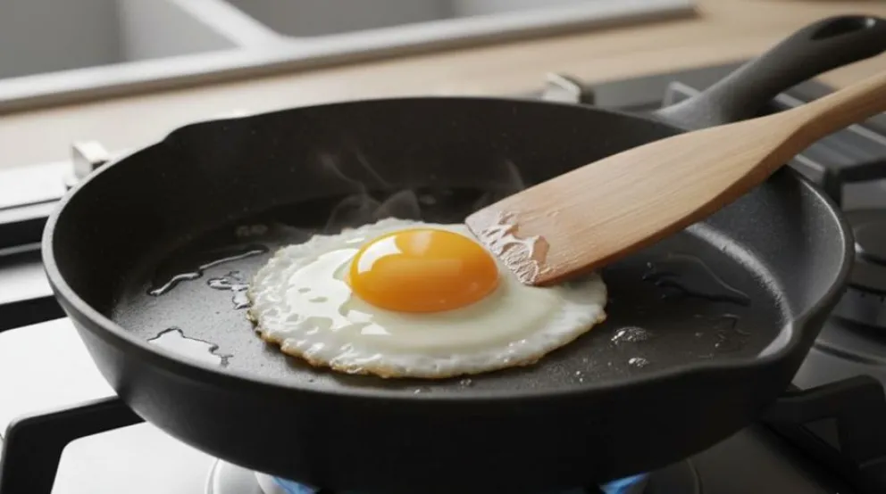 Truco para obtener huevos fritos perfectos