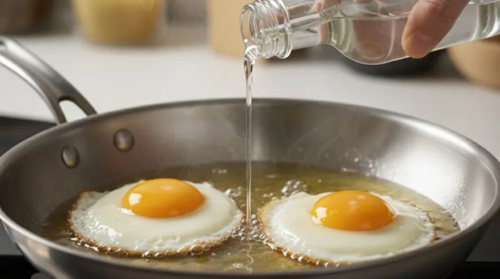 Truco para obtener huevos fritos perfectos