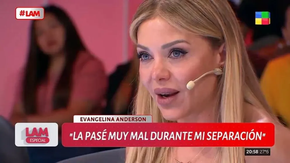 Evangelina Anderson confes&oacute; que pas&oacute; con separaci&oacute;n de Demichelis