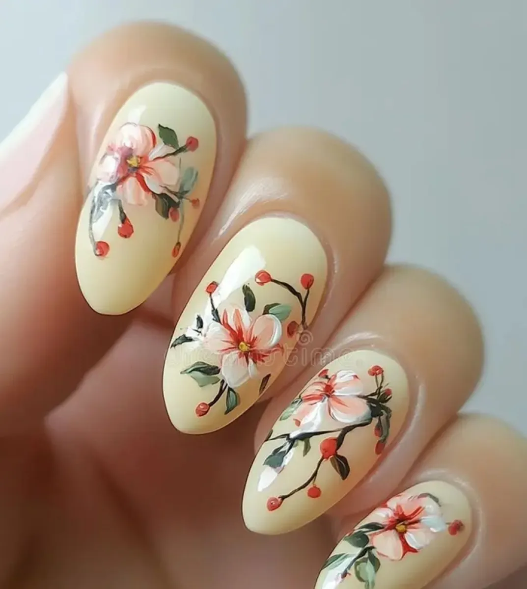 Tendencia de Nail Art para u&ntilde;as almendradas