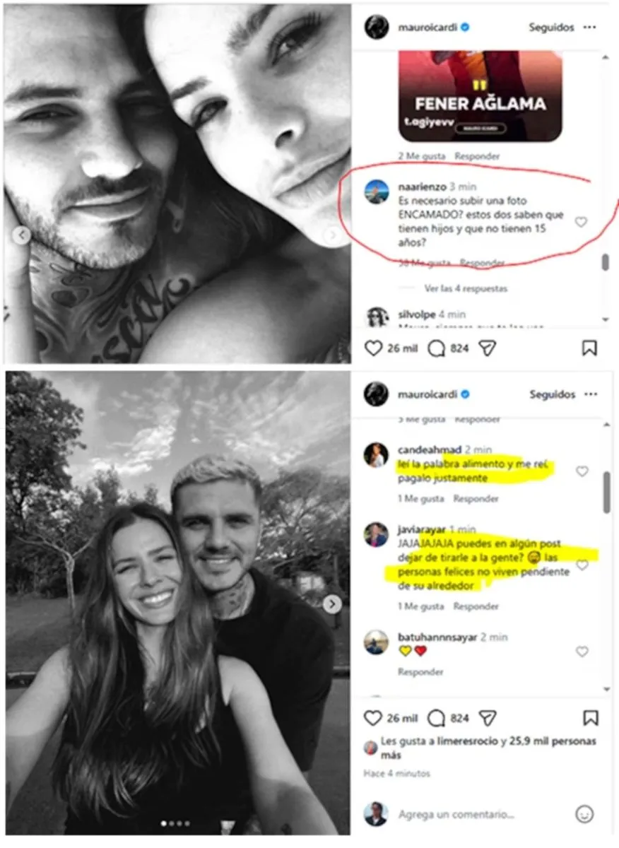 Tras d&iacute;as en silencio Mauro Icardi public&oacute; fotos con la China Su&aacute;rez
