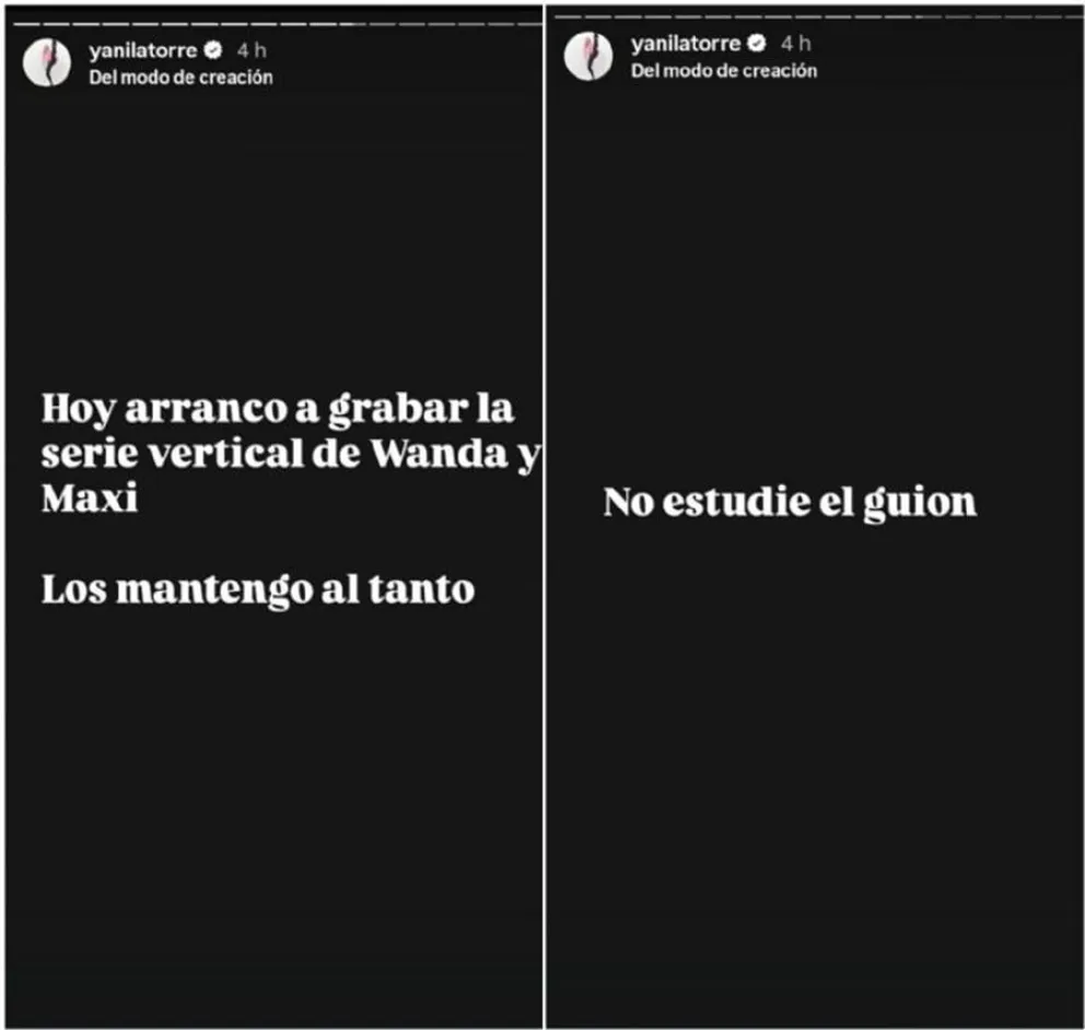 Yanina Latorre comparti&oacute; las primeras im&aacute;genes de la serie de Wanda Nara