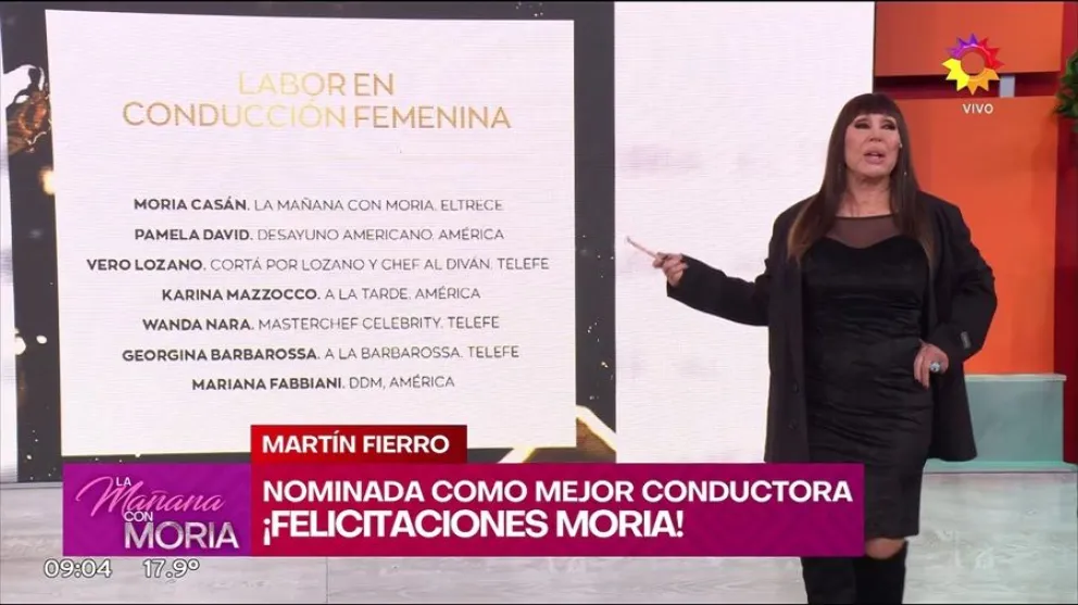 Moria Cas&aacute;n apunt&oacute; contra Wanda Nara tras su nominaci&oacute;n Mart&iacute;n Fierro