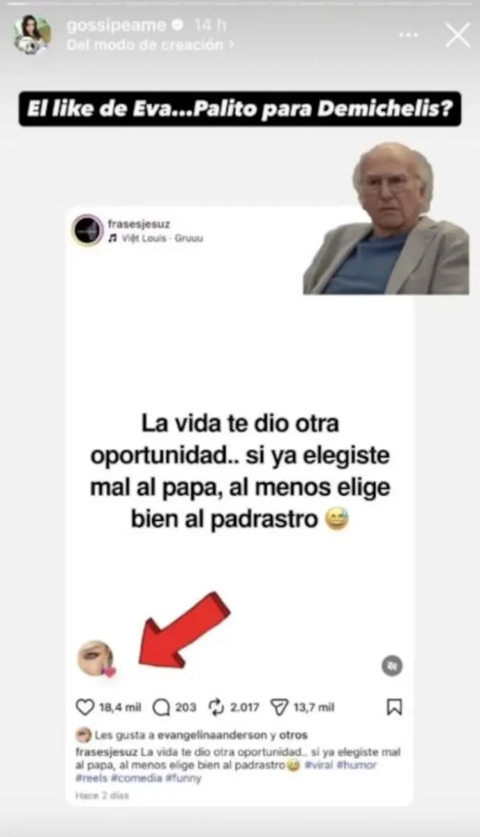 El gesto de Evangelina Anderson en redes que apunt&oacute; a Mart&iacute;n Demichelis