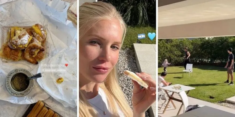 Maxi L&oacute;pez con todos sus hijos en Argentina