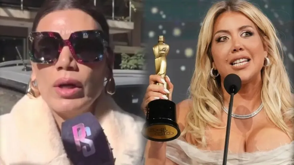 Wanda Nara llorando entre bambalinas tras el Mart&iacute;n Fierro