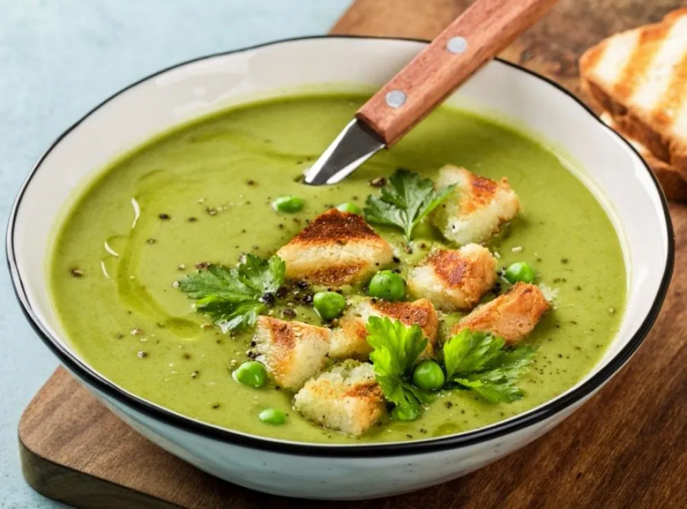 La receta de sopa crema de arvejas de Jimena Monteverde