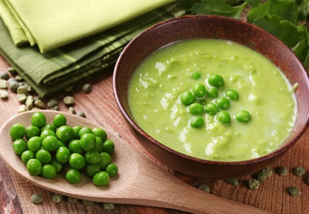 La receta de sopa crema de arvejas de Jimena Monteverde
