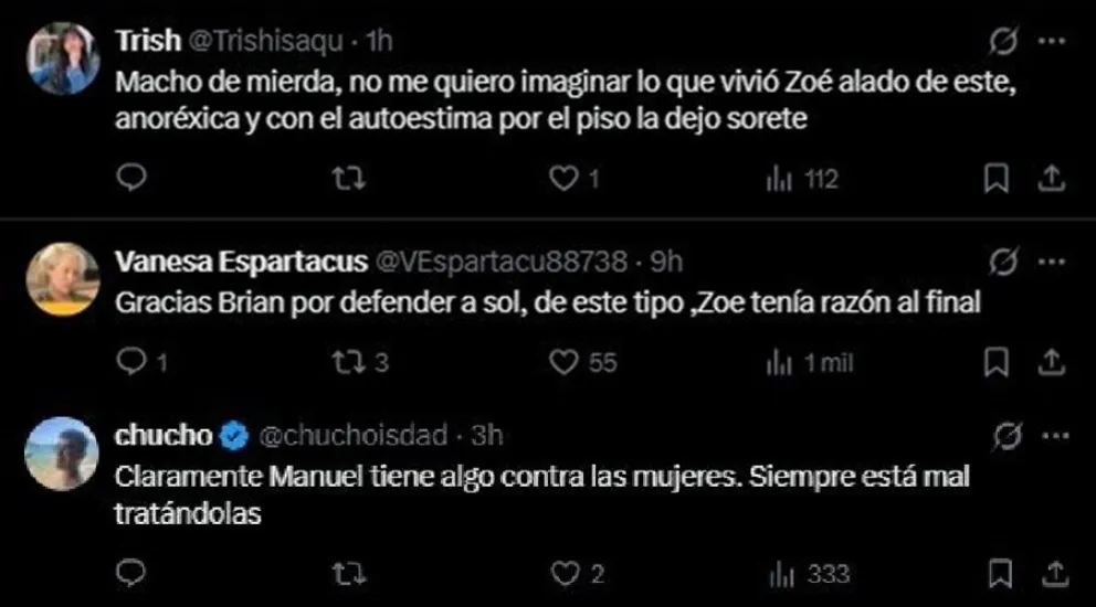 Brian Sarmiento enfrent&oacute; a Manuel Ibero pol&eacute;mico trato a una participante