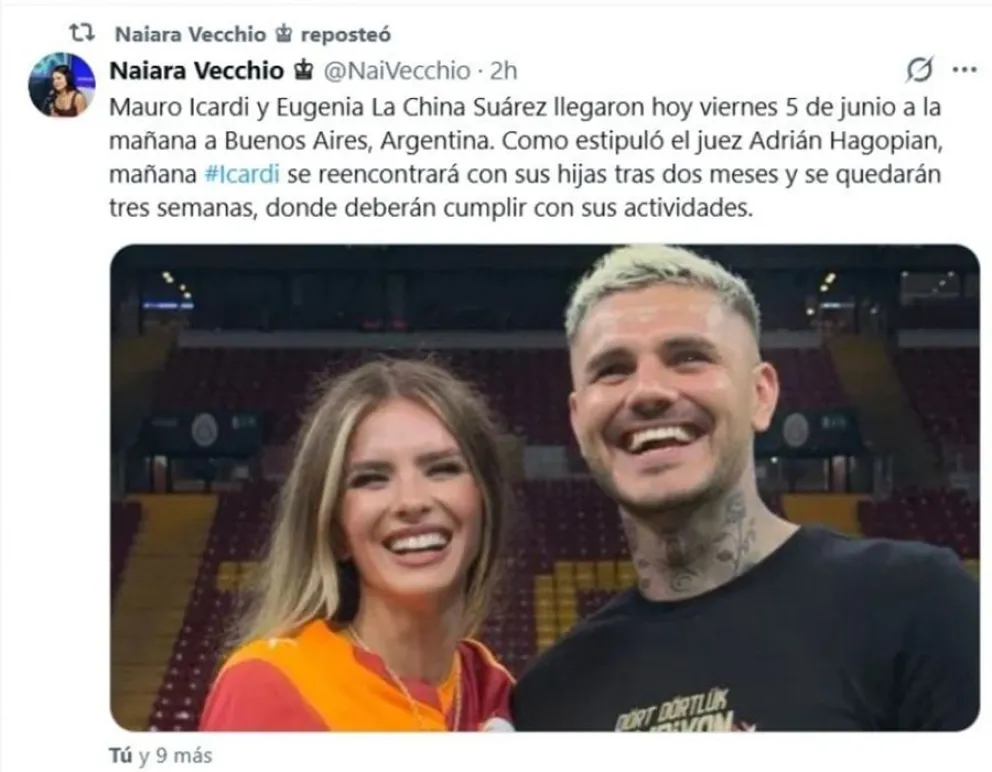 Mauro Icardi se reencuentra con sus hijas tras meses sin verlas