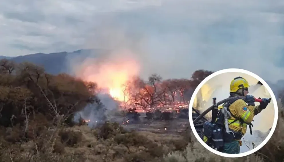 Sigue un foco activo en el incendio de Cafayate