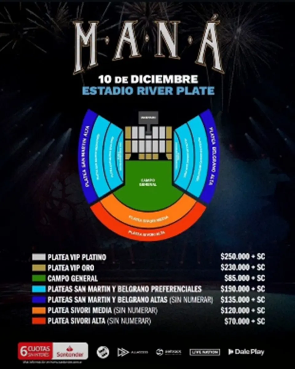 Man&aacute; regresa a Argentina y ya est&aacute;n disponibles las entradas