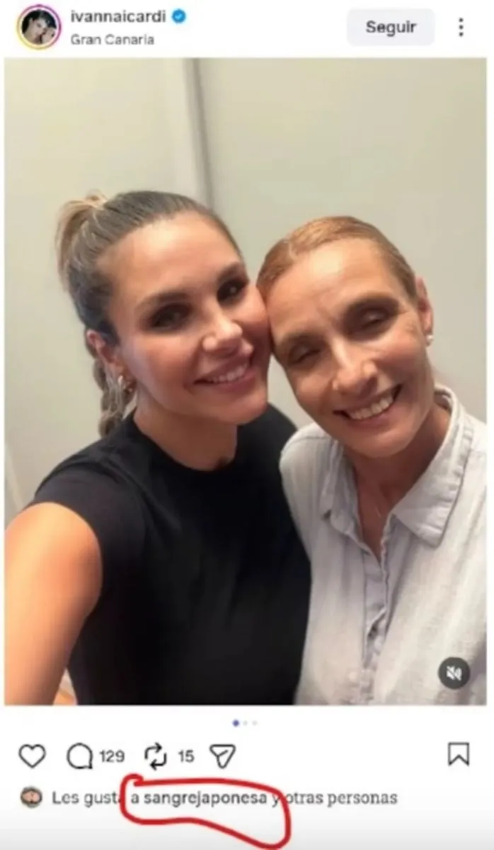 Gesto de la China Su&aacute;rez con la mam&aacute; de Mauro Icardi