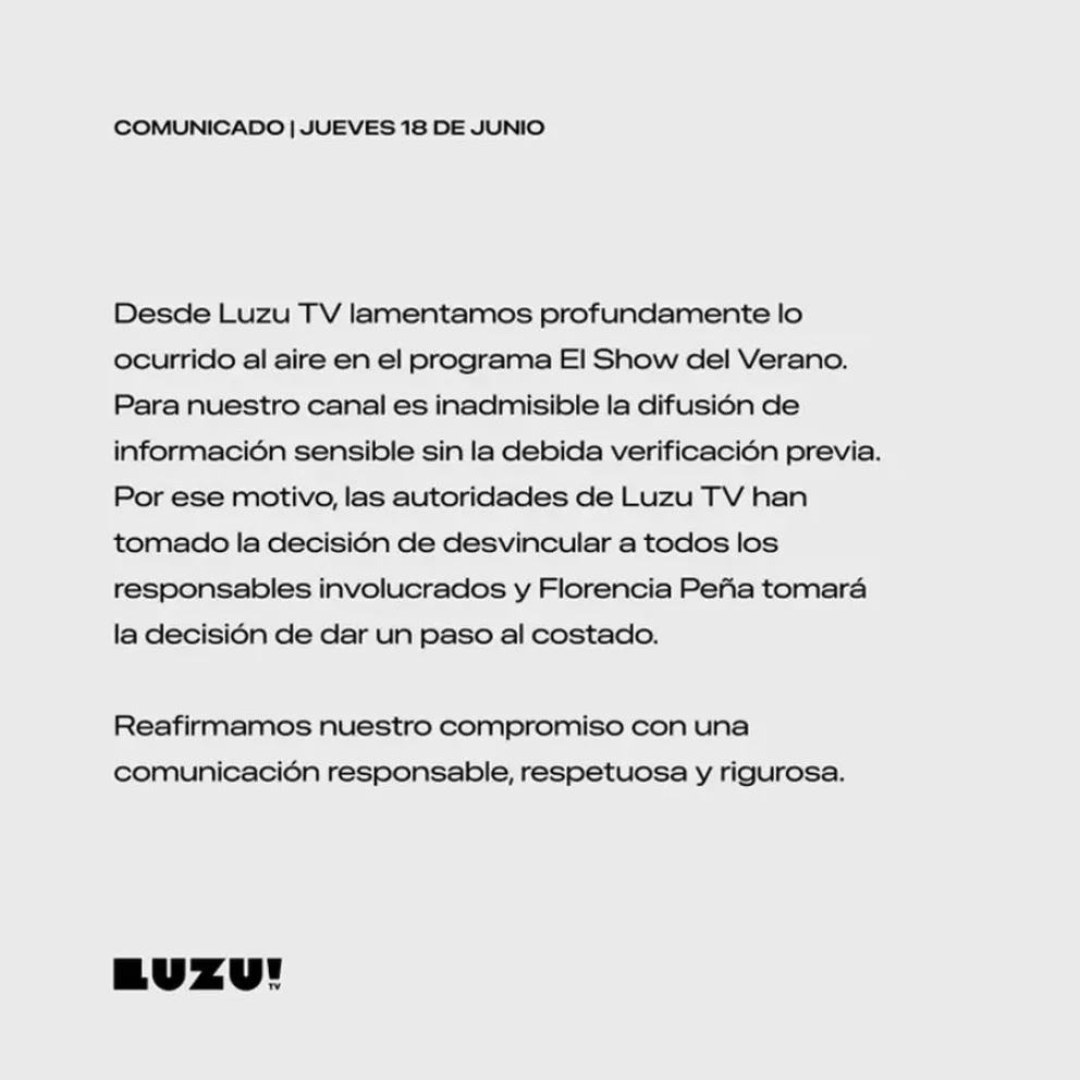 Cambios en LUZU por decisiones contundentes de Nico Occhiato