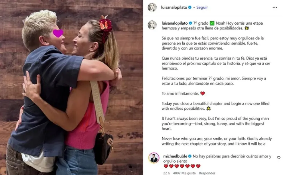 Luisana Lopilato y Michael Bubl&eacute; anunciaron cambios en sus familia