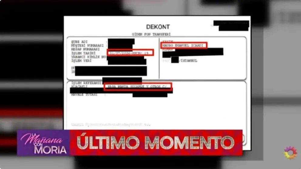 Apareci&oacute; comprobante de pago de cuota alimentaria de Mauro Icardi