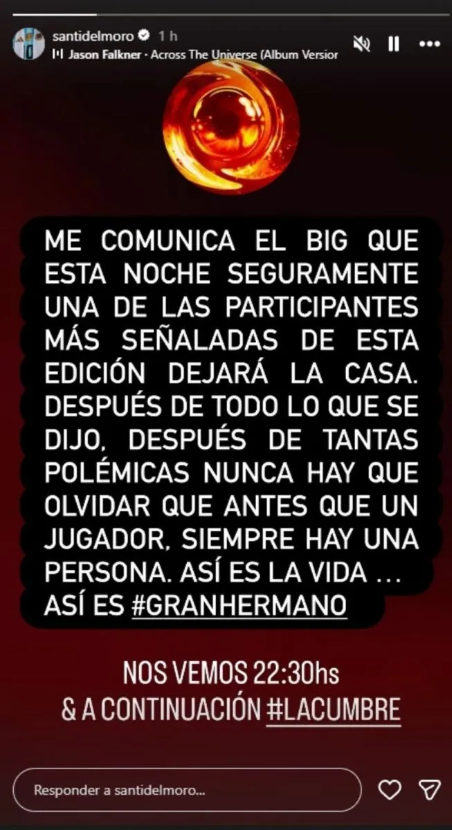 Participante de Gran Hermano sale de la casa