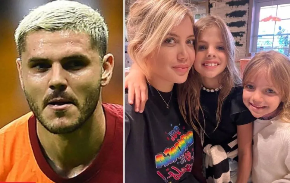 Mauro Icardi demand&oacute; a Wanda Nara tras viaje a Par&iacute;s con sus hijas