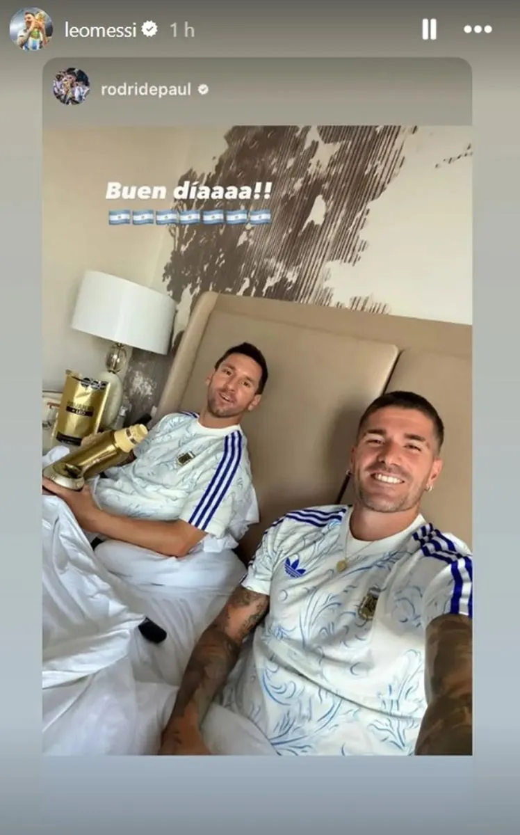 La foto de Lionel Messi despu&eacute;s del triunfo