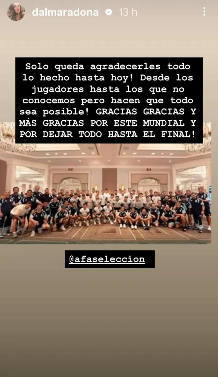Dalma Maradona envi&oacute; un mensaje a Messi que se volvi&oacute; viral