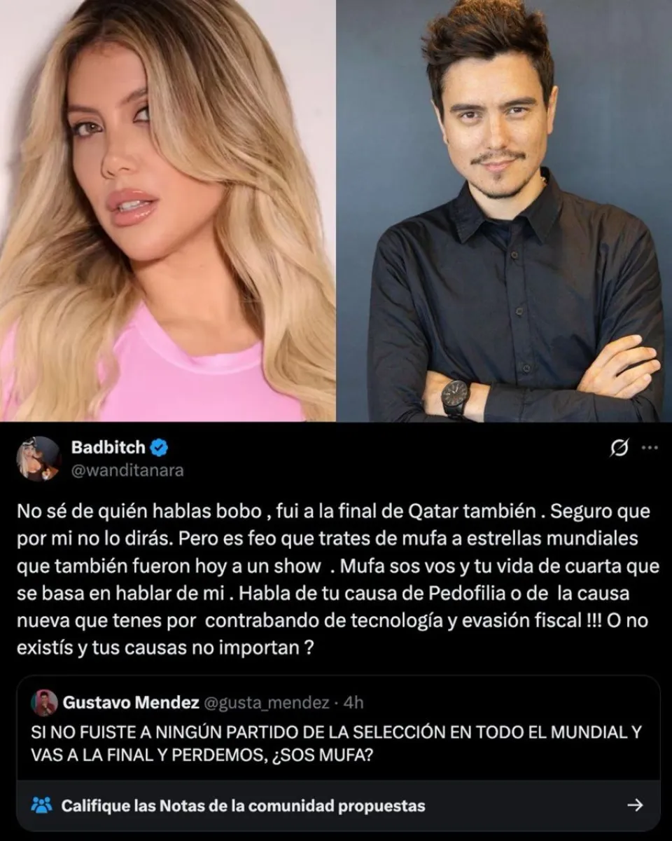 Gustavo M&eacute;ndez rompi&oacute; en llanto tras posteo de Wanda Nara