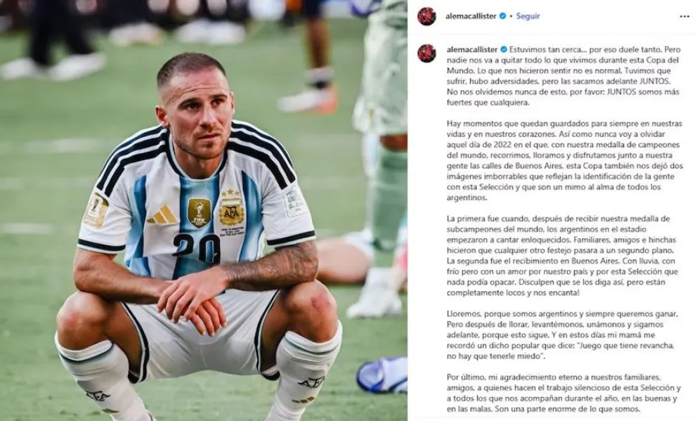 El sentido mensaje de Alexis Mac Allister