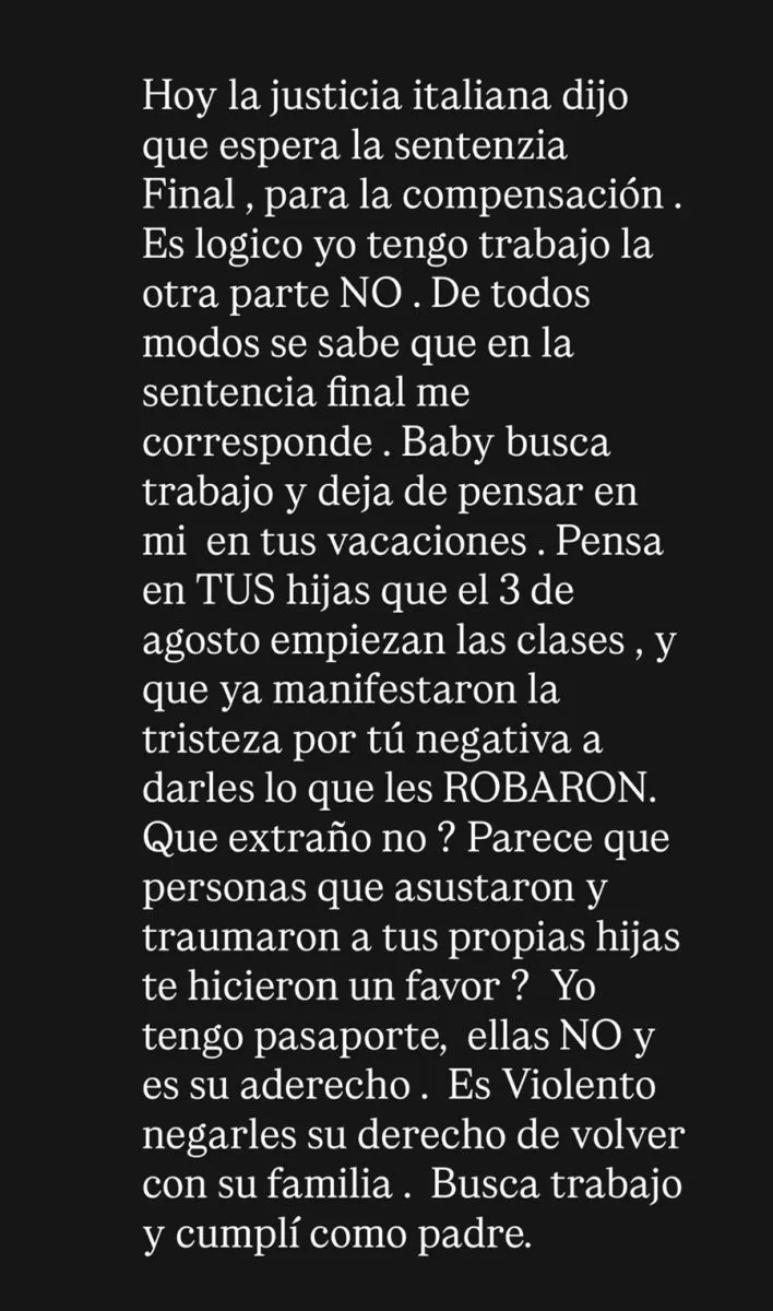 Wanda Nara responde a Mauro Icardi tras el fallo italiano